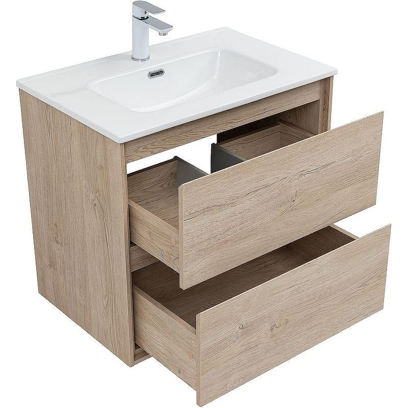 Тумба под раковину Aquanet Милан 70 336383 подвесная Дуб светлый, купить, цена, заказать, магазин, доставка, скидка, промокод, купить, цена, заказать, магазин, доставка, скидка, промокод