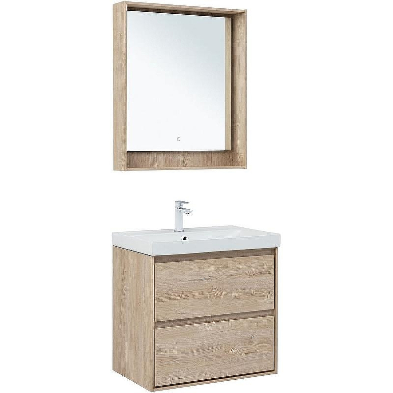 Тумба под раковину Aquanet Милан 70 336383 подвесная Дуб светлый, купить, цена, заказать, магазин, доставка, скидка, промокод, купить, цена, заказать, магазин, доставка, скидка, промокод