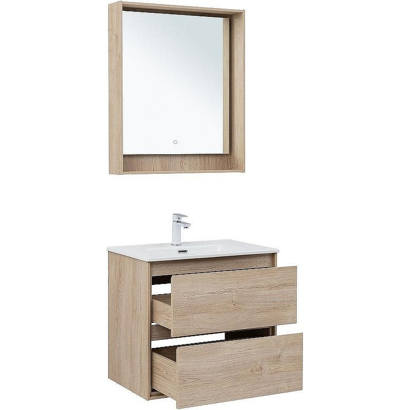 Тумба под раковину Aquanet Милан 70 336383 подвесная Дуб светлый, купить, цена, заказать, магазин, доставка, скидка, промокод, купить, цена, заказать, магазин, доставка, скидка, промокод