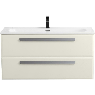 Тумба под раковину Cezares Eco-Cer-N 100 ECO-CER-N-1000-2C-SO-AS-P подвесная Альпака брашированная без ручек