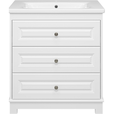 Тумба с раковиной Misty Ларго 80 УТ000023205 Белая матовая