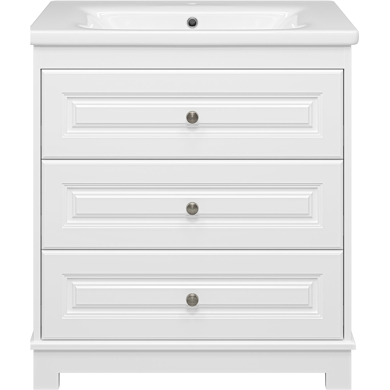 Тумба с раковиной Misty Ларго 80 УТ000023205 Белая матовая, купить, цена, заказать, магазин, доставка, скидка, промокод, купить, цена, заказать, магазин, доставка, скидка, промокод