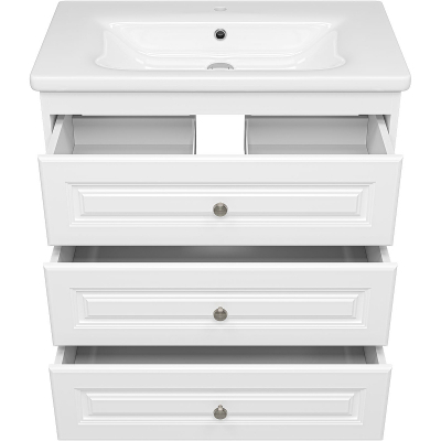 Тумба с раковиной Misty Ларго 80 УТ000023205 Белая матовая