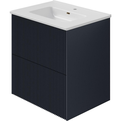 Тумба под раковину La Fenice Terra Twin 60 FNC-01-TER-BG-60-2 подвесная Синяя матовая