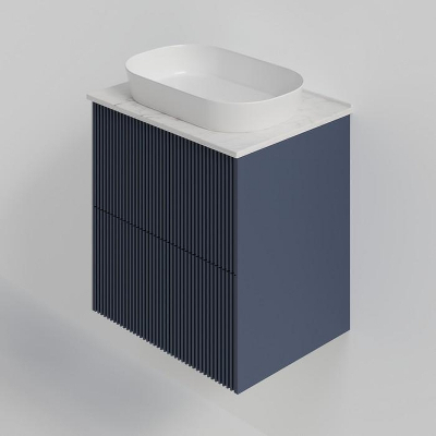 Тумба под раковину La Fenice Terra Twin 60 FNC-01-TER-BG-60-2 подвесная Синяя матовая