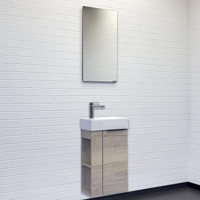 Тумба с раковиной Comforty Матэ 40 00-00015132 подвесная Дуб дымчатый