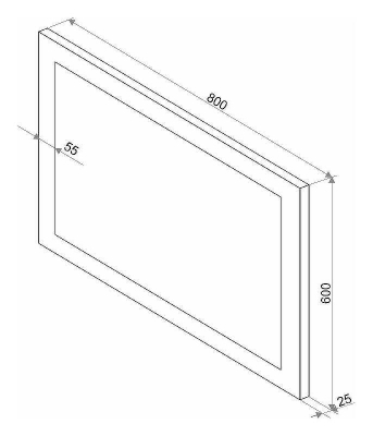 Зеркало Art&Max Soli AM-Sol-800-600-DS-F-H с подсветкой с сенсорным выключателем