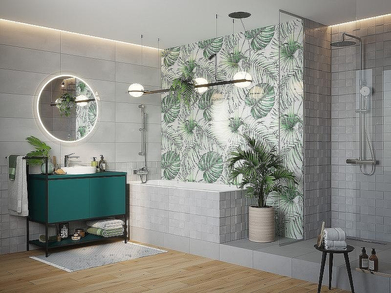 Тумба под раковину Cersanit Botanique 100 63015 Зеленая, купить, цена, заказать, магазин, доставка, скидка, промокод, купить, цена, заказать, магазин, доставка, скидка, промокод