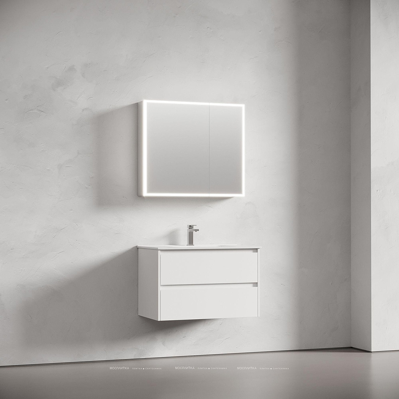 Зеркальный шкаф Sancos Evoke 80 SC8080 с подсветкой цвет Серый, купить, цена, заказать, магазин, доставка, скидка, промокод, купить, цена, заказать, магазин, доставка, скидка, промокод