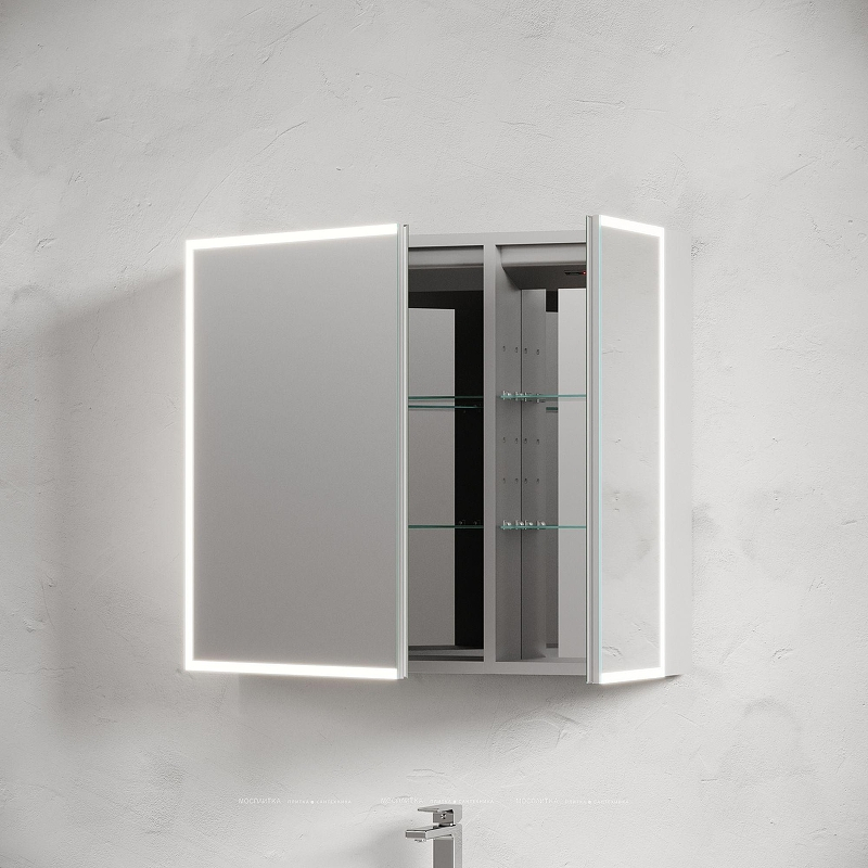 Зеркальный шкаф Sancos Evoke 80 SC8080 с подсветкой цвет Серый, купить, цена, заказать, магазин, доставка, скидка, промокод, купить, цена, заказать, магазин, доставка, скидка, промокод