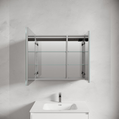 Зеркальный шкаф Sancos Evoke 80 SC8080 с подсветкой цвет Серый