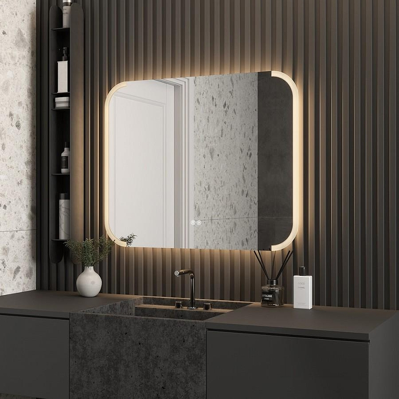 Зеркало Maretti Florenza 80 FL148065P14EL с подсветкой с сенсорным выключателем с подогревом и диммером, купить, цена, заказать, магазин, доставка, скидка, промокод, купить, цена, заказать, магазин, доставка, скидка, промокод