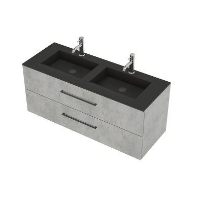 Тумба под раковину Creto Ares 120 10-1111BDuo подвесная цвет Beton