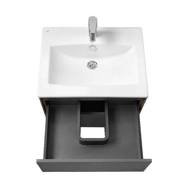 Тумба под раковину Aquaton Сохо 60 1A258001AJA00 подвесная Дуб веллингтон Графит софт, купить, цена, заказать, магазин, доставка, скидка, промокод, купить, цена, заказать, магазин, доставка, скидка, промокод