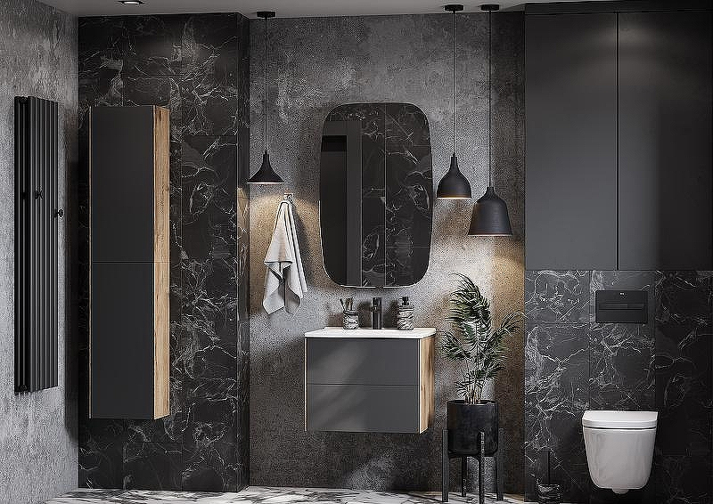 Тумба под раковину Aquaton Сохо 60 1A258001AJA00 подвесная Дуб веллингтон Графит софт, купить, цена, заказать, магазин, доставка, скидка, промокод, купить, цена, заказать, магазин, доставка, скидка, промокод