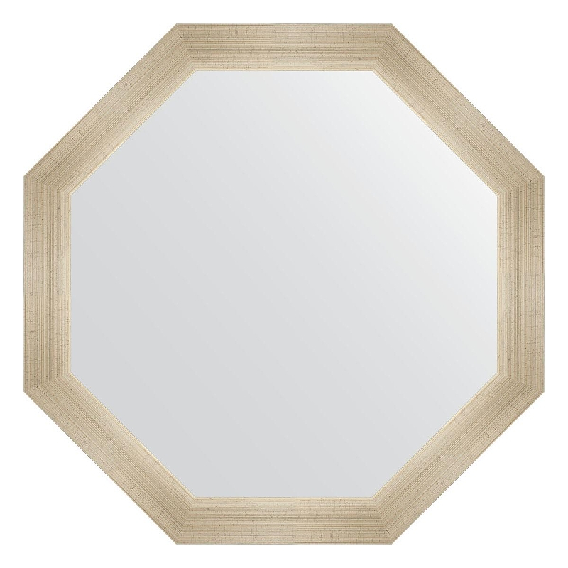 Зеркало Evoform Octagon 65х65 BY 3978 в багетной раме - Травленое серебро 59, купить, цена, заказать, магазин, доставка, скидка, промокод, купить, цена, заказать, магазин, доставка, скидка, промокод