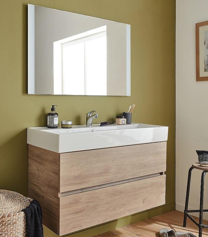 Тумба под раковину Jacob Delafon Tolbiac 100 EB2383-E75 подвесная Дуб Девас, купить, цена, заказать, магазин, доставка, скидка, промокод, купить, цена, заказать, магазин, доставка, скидка, промокод