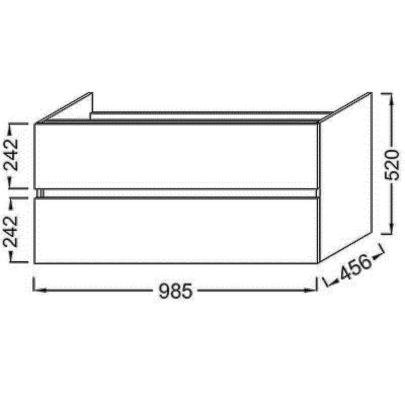 Тумба под раковину Jacob Delafon Tolbiac 100 EB2383-E75 подвесная Дуб Девас, купить, цена, заказать, магазин, доставка, скидка, промокод, купить, цена, заказать, магазин, доставка, скидка, промокод