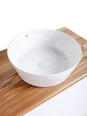 Тумба с раковиной Orange Otto 75 Ot-75TuWOOD+B08-360W подвесная Белая Ясень