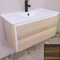 Тумба с раковиной SanVit Линк 80 klink080 с фактурой под дерево подвесная Кедр, купить, цена, заказать, магазин, доставка, скидка, промокод, купить, цена, заказать, магазин, доставка, скидка, промокод