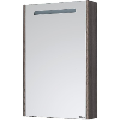 Зеркальный шкаф Aquaton Сильва 50 L 1A215502SIW5L с подсветкой Дуб макиато