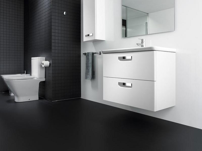 Тумба под раковину Roca The Gap 80 ZRU9302732 подвесная Белая матовая, купить, цена, заказать, магазин, доставка, скидка, промокод, купить, цена, заказать, магазин, доставка, скидка, промокод