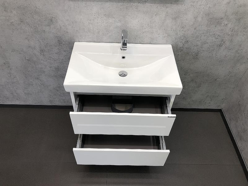 Тумба с раковиной Comforty Дублин 75 00004137103 подвесная Белый глянец, купить, цена, заказать, магазин, доставка, скидка, промокод, купить, цена, заказать, магазин, доставка, скидка, промокод