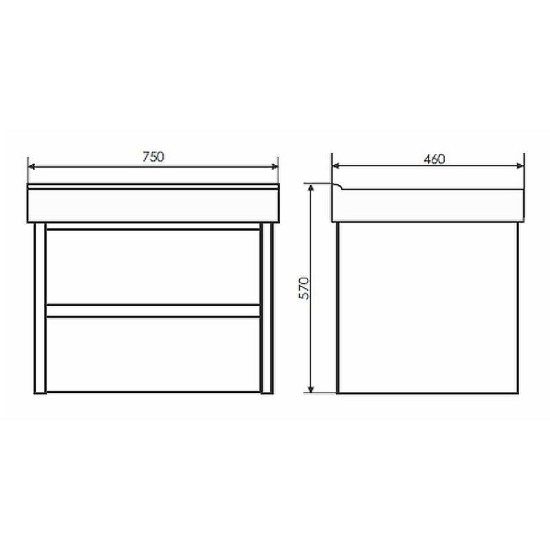 Тумба с раковиной Comforty Дублин 75 00004137103 подвесная Белый глянец, купить, цена, заказать, магазин, доставка, скидка, промокод, купить, цена, заказать, магазин, доставка, скидка, промокод