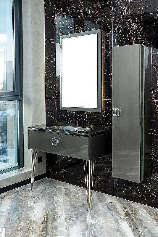 Шкаф пенал Boheme Armadi Art Lucido 35 772-GR подвесной Графит глянцевый, купить, цена, заказать, магазин, доставка, скидка, промокод, купить, цена, заказать, магазин, доставка, скидка, промокод