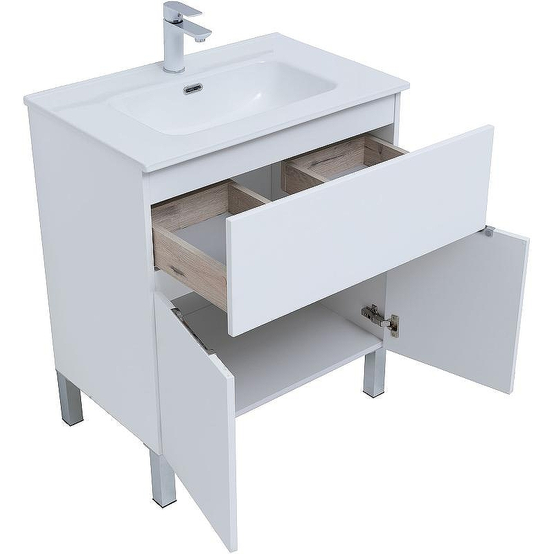 Тумба под раковину Aquanet Алвита New 70 303901 Белая матовая, купить, цена, заказать, магазин, доставка, скидка, промокод, купить, цена, заказать, магазин, доставка, скидка, промокод