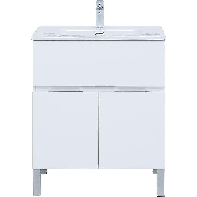 Тумба под раковину Aquanet Алвита New 70 303901 Белая матовая, купить, цена, заказать, магазин, доставка, скидка, промокод, купить, цена, заказать, магазин, доставка, скидка, промокод
