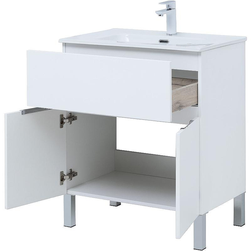 Тумба под раковину Aquanet Алвита New 70 303901 Белая матовая, купить, цена, заказать, магазин, доставка, скидка, промокод, купить, цена, заказать, магазин, доставка, скидка, промокод