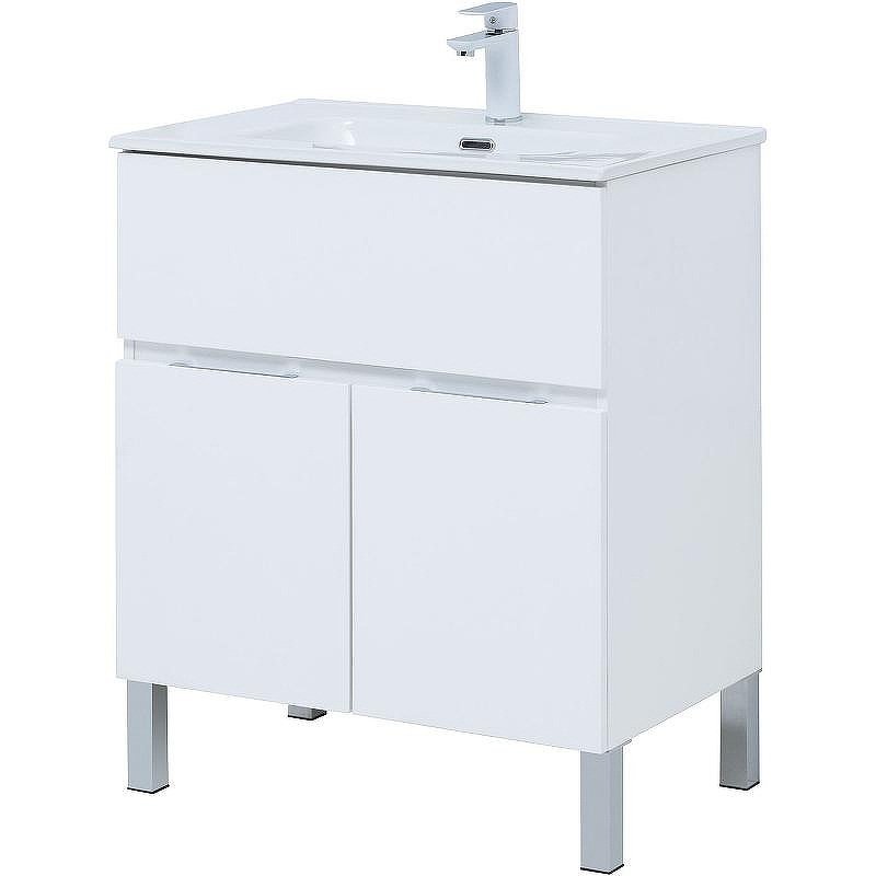 Тумба под раковину Aquanet Алвита New 70 303901 Белая матовая, купить, цена, заказать, магазин, доставка, скидка, промокод, купить, цена, заказать, магазин, доставка, скидка, промокод