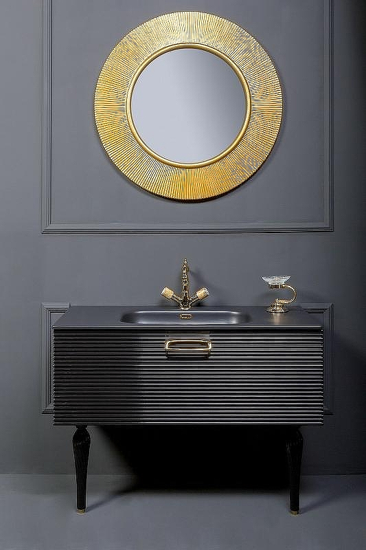 Тумба под раковину Boheme Armadi Art Vallessi Avangarde Linea 80 842-080-BG подвесная Черная Золото, купить, цена, заказать, магазин, доставка, скидка, промокод, купить, цена, заказать, магазин, доставка, скидка, промокод