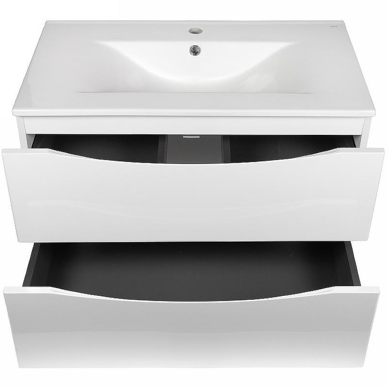 Тумба с раковиной Bond Wave 80 T01800-S05W подвесная Белая глянцевая, купить, цена, заказать, магазин, доставка, скидка, промокод, купить, цена, заказать, магазин, доставка, скидка, промокод