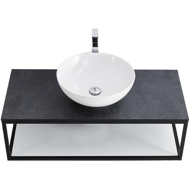 Консоль под раковину Cezares Cadro 90 CADRO-90/46/30-1C-SO-MET-ST Черная матовая, купить, цена, заказать, магазин, доставка, скидка, промокод, купить, цена, заказать, магазин, доставка, скидка, промокод