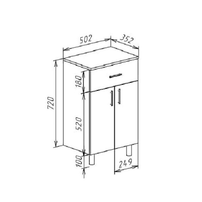Тумба Bellezza 50 Белая