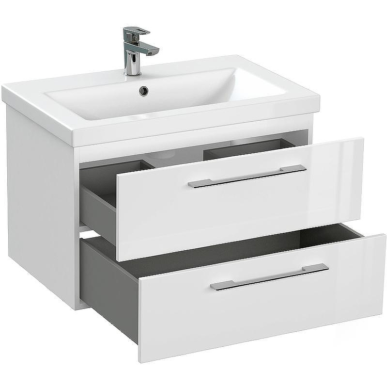 Тумба под раковину Cersanit Lara 70 64135 подвесная Белая, купить, цена, заказать, магазин, доставка, скидка, промокод, купить, цена, заказать, магазин, доставка, скидка, промокод