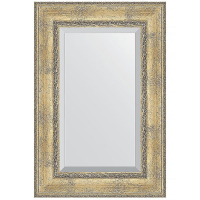 Зеркало Evoform Exclusive 92х62 BY 3428 с фацетом в багетной раме - Состаренное серебро с орнаментом 120, купить, цена, заказать, магазин, доставка, скидка, промокод, купить, цена, заказать, магазин, доставка, скидка, промокод