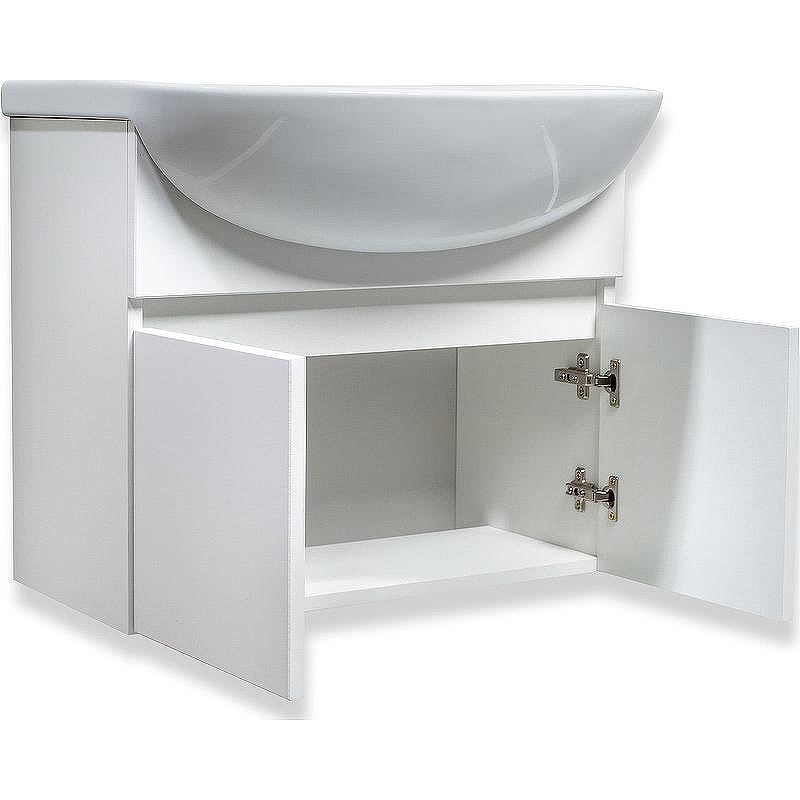 Тумба под раковину Runo Лада 60 00-00001368 подвесная Белая, купить, цена, заказать, магазин, доставка, скидка, промокод, купить, цена, заказать, магазин, доставка, скидка, промокод