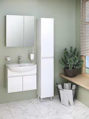 Тумба под раковину Runo Лада 60 00-00001368 подвесная Белая