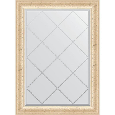 Зеркало Evoform Exclusive-G 102х75 BY 4183 с гравировкой в багетной раме - Старый гипс 82