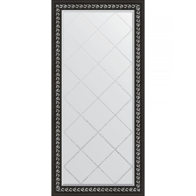 Зеркало Evoform Exclusive-G 157х75 BY 4268 с гравировкой в багетной раме - Черный ардеко 81, купить, цена, заказать, магазин, доставка, скидка, промокод, купить, цена, заказать, магазин, доставка, скидка, промокод
