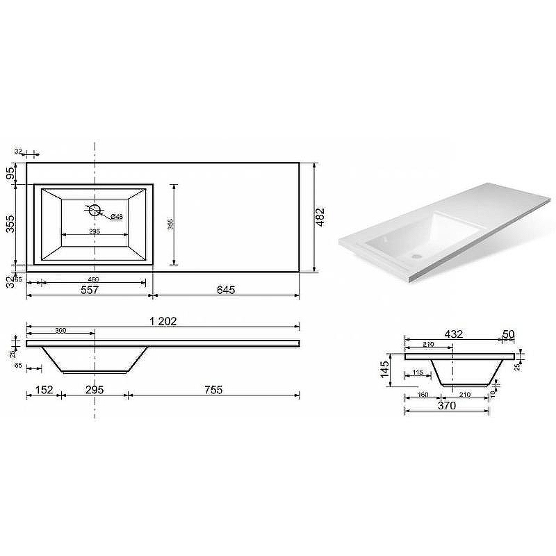 Тумба с раковиной Brevita Grafit 120 L УТ000014841 Белая матовая, купить, цена, заказать, магазин, доставка, скидка, промокод, купить, цена, заказать, магазин, доставка, скидка, промокод