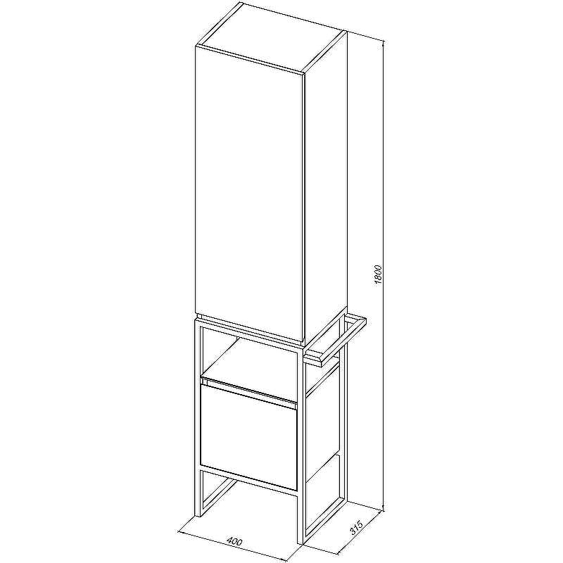 Шкаф пенал Allen Brau Priority 40 L 1.31006.PWM Папирус матовый, купить, цена, заказать, магазин, доставка, скидка, промокод, купить, цена, заказать, магазин, доставка, скидка, промокод