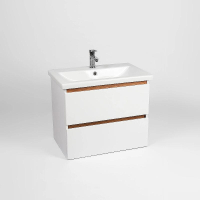 Тумба под раковину VIANT Мальта 70 VMAL70CO-T2YP подвесная Белая Дуб Вотан