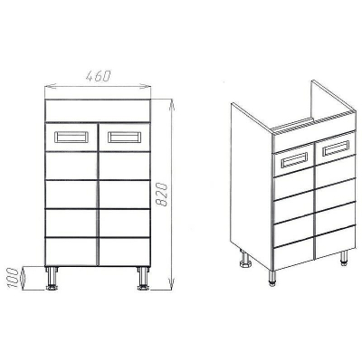 Тумба под раковину VIANT Вена 50 VVEN50CO-T2ST Белая