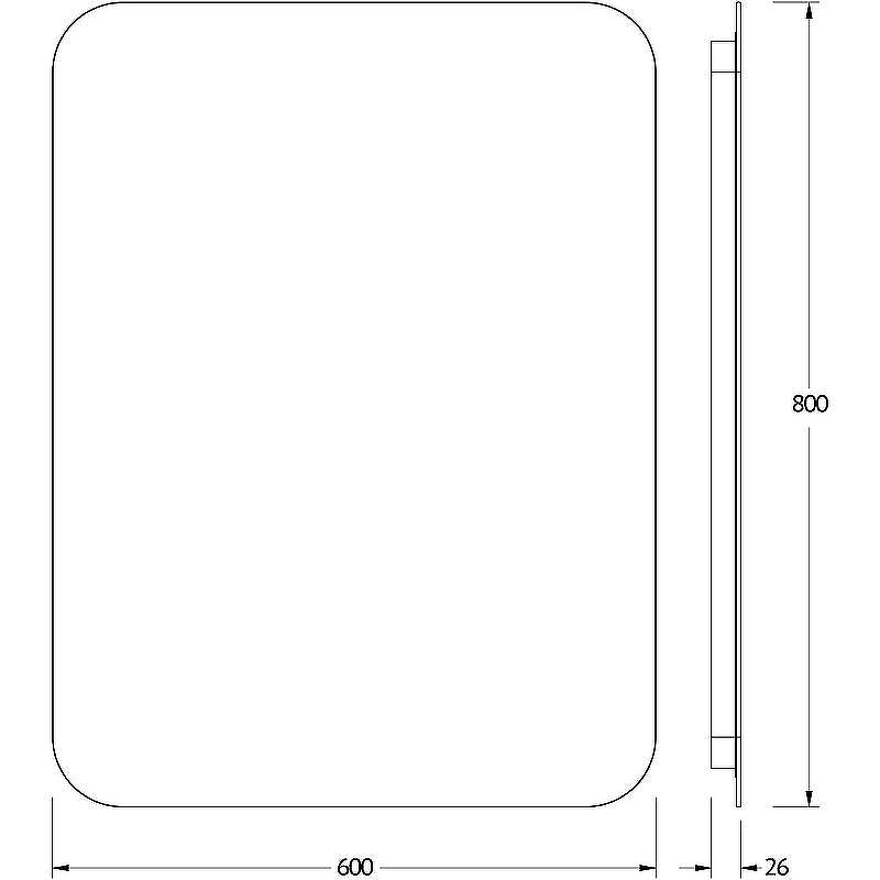Зеркало Defesto Opti 60x80 DF 2807S с подсветкой 25W-4500К/Сенсорный выключатель/Нейтральный белый свет, купить, цена, заказать, магазин, доставка, скидка, промокод, купить, цена, заказать, магазин, доставка, скидка, промокод