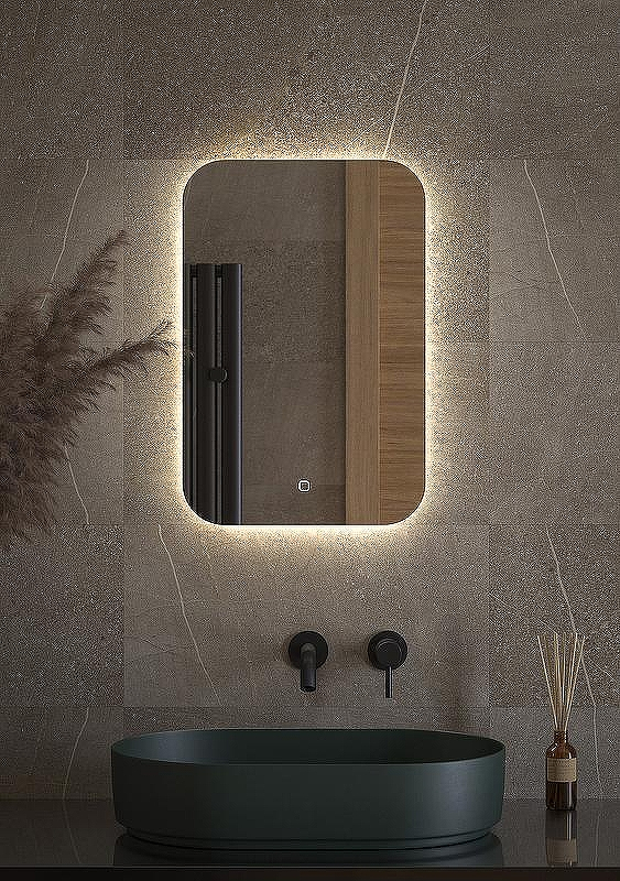 Зеркало Defesto Opti 40x60 DF 2802S с подсветкой 17W-4500К/Сенсорный выключатель/Нейтральный белый свет, купить, цена, заказать, магазин, доставка, скидка, промокод, купить, цена, заказать, магазин, доставка, скидка, промокод