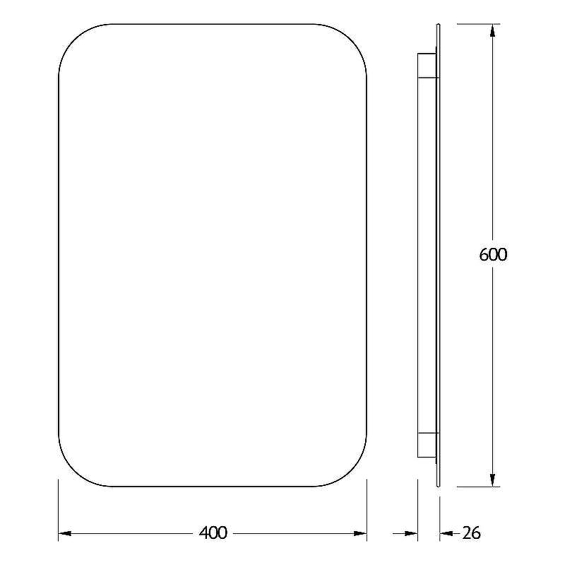 Зеркало Defesto Opti 40x60 DF 2802S с подсветкой 17W-4500К/Сенсорный выключатель/Нейтральный белый свет, купить, цена, заказать, магазин, доставка, скидка, промокод, купить, цена, заказать, магазин, доставка, скидка, промокод